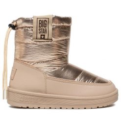 Śniegowce Big Star Shoes. Brązowe śniegowce BIG STAR SHOES, bez wzorów, bez zapięcia. Za 169.99 zł.