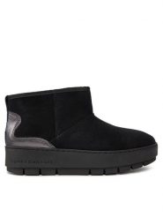 Tommy Hilfiger Śniegowce Metallic Suede Snowboot FW0FW07850 Czarny. Czarne śniegowce Tommy Hilfiger, bez wzorów, ze skóry, bez zapięcia. Za 749.99 zł.