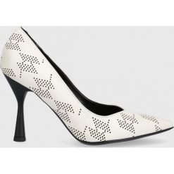 Karl Lagerfeld szpilki PANACHE HI KL30875.010 kolor biały. Białe szpilki KARL LAGERFELD, bez wzorów, bez obcasa, na szpilce, bez zapięcia. W wyprzedaży za 539.99 zł.
