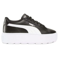 Buty sportowe Puma Karmen 387374 02 czarne. Czarne buty treningowe bez wzorów, z materiału, bez zapięcia. Za 362.81 zł.