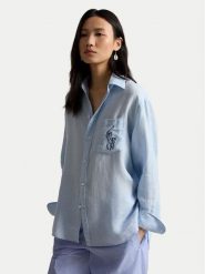 Polo Ralph Lauren Koszula 211A12786002 Niebieski jasny Oversize. Niebieskie koszule Polo Ralph Lauren, m, bez wzorów, ze lnu, bez kołnierzyka, bez ramiączek. Za 859.99 zł.