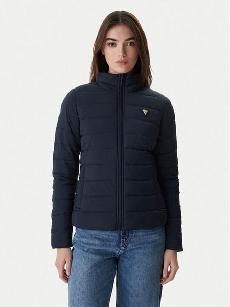 Guess Kurtka przejściowa V4YL04 WF3X0 Granatowy Regular Fit. Niebieskie kurtki Guess, xs, z aplikacjami, z syntetyku, bez kaptura. Za 388.99 zł.