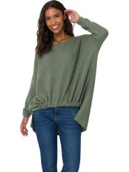 Heine Sweter w kolorze zielonym rozmiar: 32/34. Zielone swetry Heine, bez wzorów, bez ramiączek. Za 34.99 zł.