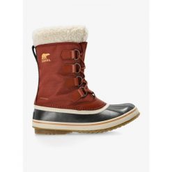 Buty zimowe damskie Sorel Winter Carnival WP. Czerwone buty trekkingowe Sorel, na zimę, bez zapięcia. Za 444.99 zł.