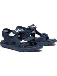 Timberland Sandały "Perkins Row" w kolorze granatowym rozmiar: 39. Niebieskie sandały Timberland, bez wzorów, klasyczne, z otwartym noskiem, bez obcasa, bez zapięcia. Za 190.18 zł.