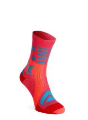 Skarpety rowerowe X-Socks Gravel Perform Merino Crew. Czerwone skarpetki X-Socks, bez wzorów, z elastanu. Za 78.00 zł.