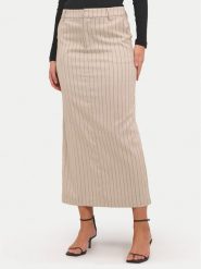 Kaffe Spódnica midi Agathe 10508753 Beżowy Regular Fit. Brązowe spódnice Kaffe, bez wzorów, z syntetyku, midi. Za 169.99 zł.