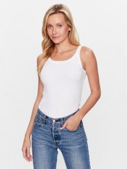 Kaffe Top Carna 10507348 Biały Shaped Fit. Białe topy Kaffe, xs, bez wzorów, z bawełny, bez kołnierzyka, bez ramiączek. Za 99.99 zł.