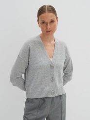 Someday Kaszmirowy kardigan w kolorze szarym rozmiar: S. Szare swetry someday., s, bez wzorów, z kaszmiru, bez ramiączek. Za 382.89 zł.
