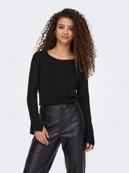 ONLY Sweter w kolorze czarnym rozmiar: XS. Czarne swetry ONLY, xs, bez wzorów, bez ramiączek. Za 70.08 zł.