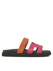 DeeZee Klapki DZ-S1 Pomarańczowy. Brązowe klapki DeeZee, bez wzorów, ze skóry, bez obcasa, bez zapięcia. Za 159.99 zł.