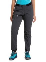 Haglöfs Spodnie funkcyjne "L.I.M Fuse" w kolorze szarym rozmiar: 38. Szare spodnie dresowe Haglöfs, bez wzorów, z materiału. Za 303.84 zł.