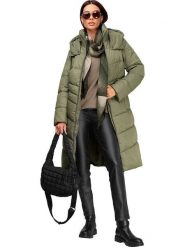 Heine Płaszcz pikowany w kolorze khaki rozmiar: 46. Brązowe płaszcze Heine, bez wzorów, z puchu, bez kaptura. Za 209.33 zł.