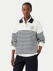 Tommy Hilfiger Bluza WW0WW50036 Biały Regular Fit. Białe bluzy Tommy Hilfiger, m, bez wzorów, z bawełny, bez ramiączek, bez kaptura. Za 699.99 zł.