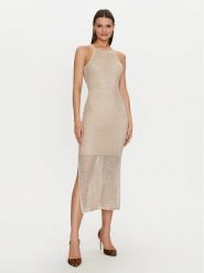 Guess Sukienka letnia W4YK50 Z37G0 Beżowy Regular Fit. Brązowe sukienki Guess, xl, z aplikacjami, z syntetyku, bez kołnierzyka, bez ramiączek. Za 429.99 zł.