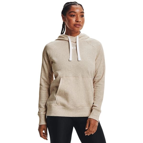 Bluza damska Under Armour Rival Fleece HB Hoodie. Brązowe bluzy Under Armour, xl, bez wzorów, sportowe, bez ramiączek, bez kaptura. W wyprzedaży za 130.40 zł.