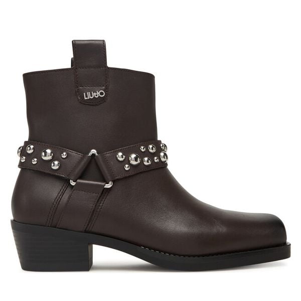 Botki Liu Jo. Brązowe botki Liu Jo, bez wzorów, bez obcasa, na płaskiej podeszwie, bez zapięcia. Za 999.99 zł.