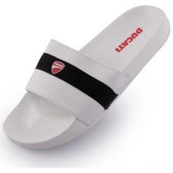 Białe, czarne kapcie Ducati w kolorze białym. Białe kapcie DUCATI, bez wzorów. Za 178.99 zł.
