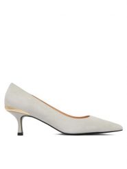 LOVE MOSCHINO Czółenka JA10326G1OJA0110 Szary. Szare czółenka Love Moschino, bez wzorów, ze skóry, bez obcasa, bez zapięcia. Za 906.99 zł.