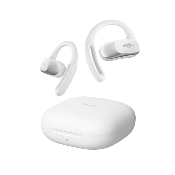 Słuchawki Shokz OpenFit Air. Białe słuchawki do biegania SHOKZ. Za 479.00 zł.