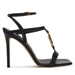 Sandały Elisabetta Franchi. Czarne sandały Elisabetta Franchi, bez wzorów, bez obcasa, na szpilce, bez zapięcia. Za 3,369.00 zł.