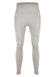 Legginsy fitness damskie Beshaped Lift Me Up z kieszeniami. Szare legginsy BESHAPED, bez wzorów, z dzianiny, klasyczne, długie. Za 159.20 zł.