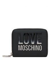 LOVE MOSCHINO Duży Portfel Damski JC5726PP0MKD000B Czarny. Czarne portfele Love Moschino, bez wzorów, ze skóry. Za 579.99 zł.