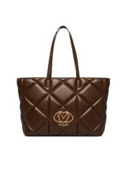 LOVE MOSCHINO Torebka JC4120PP1PLC0300 Brązowy. Brązowe torebki klasyczne Love Moschino, bez wzorów, ze skóry, bez dodatków. Za 1,059.00 zł.