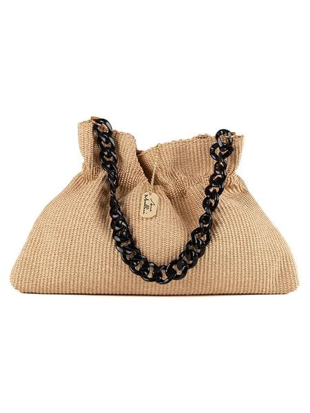 Anna Morellini Skórzany shopper bag "Edmonda" w kolorze jasnobrązowym - 49 x 33 x 6 cm rozmiar: onesize. Brązowe shopper bag Anna Morellini, bez wzorów, z materiału, na ramię, bez dodatków. Za 304.99 zł.