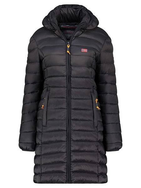 Geographical Norway Płaszcz pikowany "Atikolor" w kolorze czarnym rozmiar: XXL. Czarne płaszcze Geographical Norway, xxl, bez wzorów, bez kaptura. Za 144.24 zł.