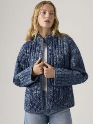 Levi's Kurtka przejściowa w kolorze granatowym rozmiar: M. Niebieskie kurtki Levi's, m, bez wzorów, z bawełny, bez kaptura. Za 234.97 zł.