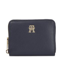 Duży Portfel Damski Tommy Hilfiger. Niebieskie portfele Tommy Hilfiger, bez wzorów. Za 169.99 zł.