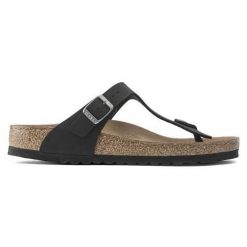 Japonki damskie Birkenstock Gizeh Bfbc. Czarne japonki Birkenstock, bez wzorów, z materiału. Za 349.00 zł.