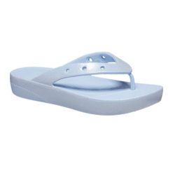 Japonki damskie Crocs Classic Platform Meta Pearl. Niebieskie japonki Crocs, bez wzorów, sportowe. Za 139.99 zł.