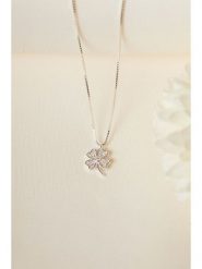 Heliophilia Srebrny naszyjnik z zawieszką - dł. 45 cm rozmiar: onesize. Szare naszyjniki Heliophilia, z materiału, z cyrkonią, srebrne. Za 165.99 zł.