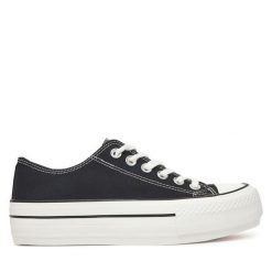 Trampki DeeZee. Czarne trampki DeeZee, bez wzorów, bez zapięcia. Za 99.99 zł.