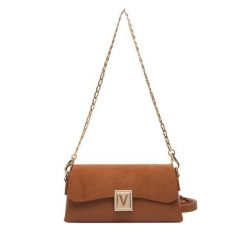 Torebka Valentino. Brązowe kopertówki Valentino, bez wzorów, wizytowe, bez dodatków. Za 449.99 zł.