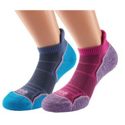 Jednowarstwowe Skarpetki Damskie Run Socklet - 2 Pary. Czerwone skarpetki 1000 MILE, bez wzorów, z elastanu. Za 125.00 zł.