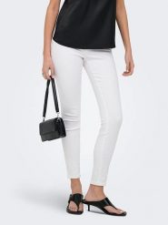 ONLY Dżinsy - Skinny fit - w kolorze białym rozmiar: XS/L30. Białe jeansy ONLY, l, bez wzorów, klasyczne. Za 79.21 zł.