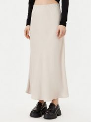Pieces Spódnica midi Franan 17116541 Beżowy Regular Fit. Brązowe spódnice Pieces, xl, bez wzorów, z syntetyku, midi. Za 89.99 zł.
