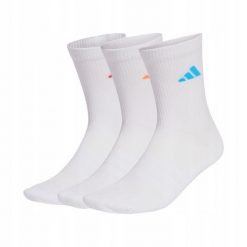 Skarpety adidas Linear Crew Cushioned 3-pak białe. Białe skarpetki adidas, bez wzorów, z bawełny. Za 55.99 zł.