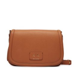 Torebka Armani Exchange. Brązowe listonoszki Armani Exchange, bez wzorów, bez dodatków. Za 629.99 zł.