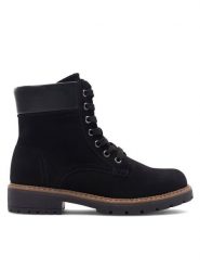 JENNY Botki AMARA WS6207-02 Czarny. Czarne botki Jenny, bez wzorów, z syntetyku, bez obcasa, na płaskiej podeszwie, bez zapięcia. Za 97.99 zł.