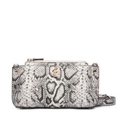 Torebka Guess. Szare listonoszki Guess, z aplikacjami, bez dodatków. Za 549.99 zł.