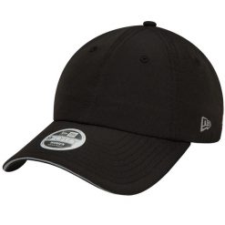 Czapka z daszkiem damska New Era 9FORTY Ponytail Open Back Cap. Czarne czapki z daszkiem New Era, bez wzorów, z poliesteru, sportowe. Za 139.99 zł.