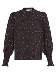 MOSS COPENHAGEN Koszula "Vinaya Ladonna" w kolorze czarno-czerwonym rozmiar: S. Czarne koszule Moss Copenhagen, s, bez wzorów, z wiskozy, bez kołnierzyka, bez ramiączek. Za 118.56 zł.