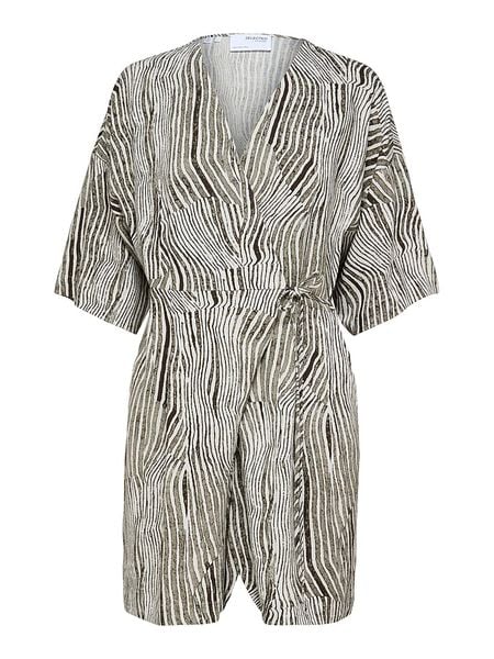 SELECTED FEMME Kombinezon w kolorze szarobrązowym rozmiar: 34. Brązowe kombinezony Selected Femme, bez wzorów, bez kołnierzyka, bez ramiączek. Za 104.89 zł.