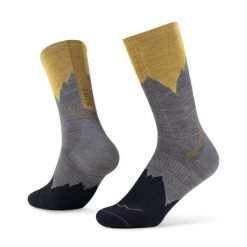 Skarpety turystyczne Buff Merino LIghtweight Crew Sock LWC3. Szare skarpetki Buff, bez wzorów, z elastanu. Za 109.99 zł.