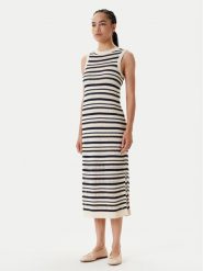 Tommy Hilfiger Sukienka dzianinowa WW0WW45649 Beżowy Slim Fit. Brązowe sukienki Tommy Hilfiger, xxs, bez wzorów, z bawełny, bez kołnierzyka, bez ramiączek. Za 999.99 zł.