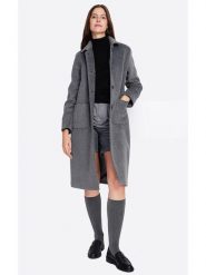 ASSUILI Płaszcz przejściowy w kolorze ciemnoszarym rozmiar: 34. Szare płaszcze Assuili, bez wzorów, z wełny, klasyczne, bez kaptura. Za 439.24 zł.